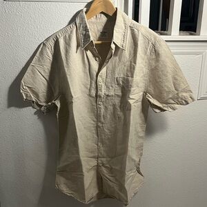 Old Navy Men’s Light Tan Casual Button Down Shirt SzM